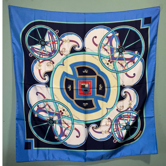 HERMES Washington's Carriages 100% Silk Scarf Carre 90cm Square - Picture 16 of 16